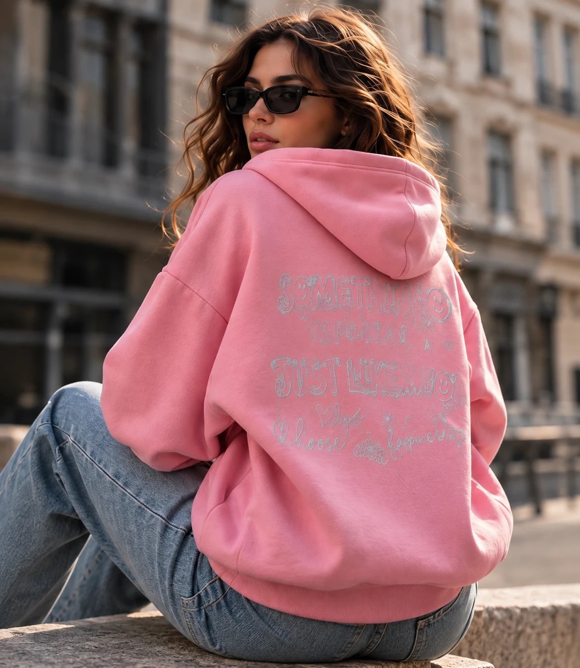 Худі ROZDAY Pink — Зі спини